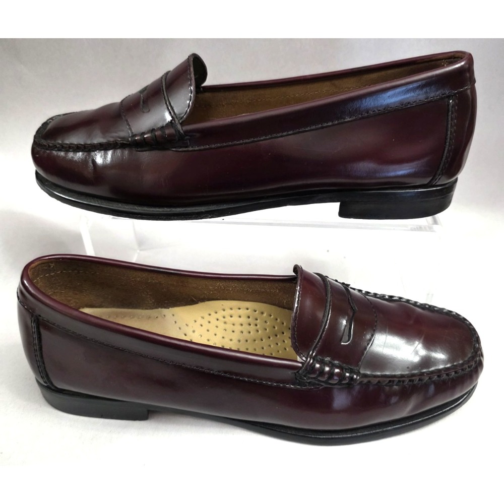 G.H. Bass & Co. Burgundy Leather Penny Loafers